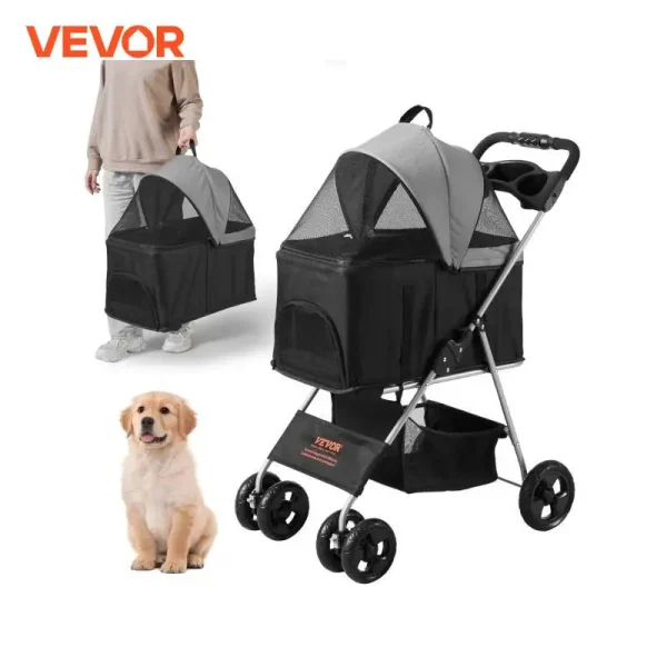 Pet Dog Stroller with Brakes